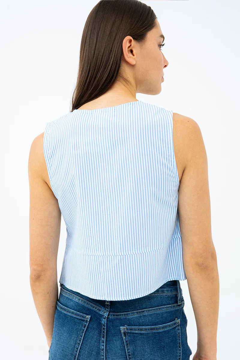La camisole à rayures attache à boucles