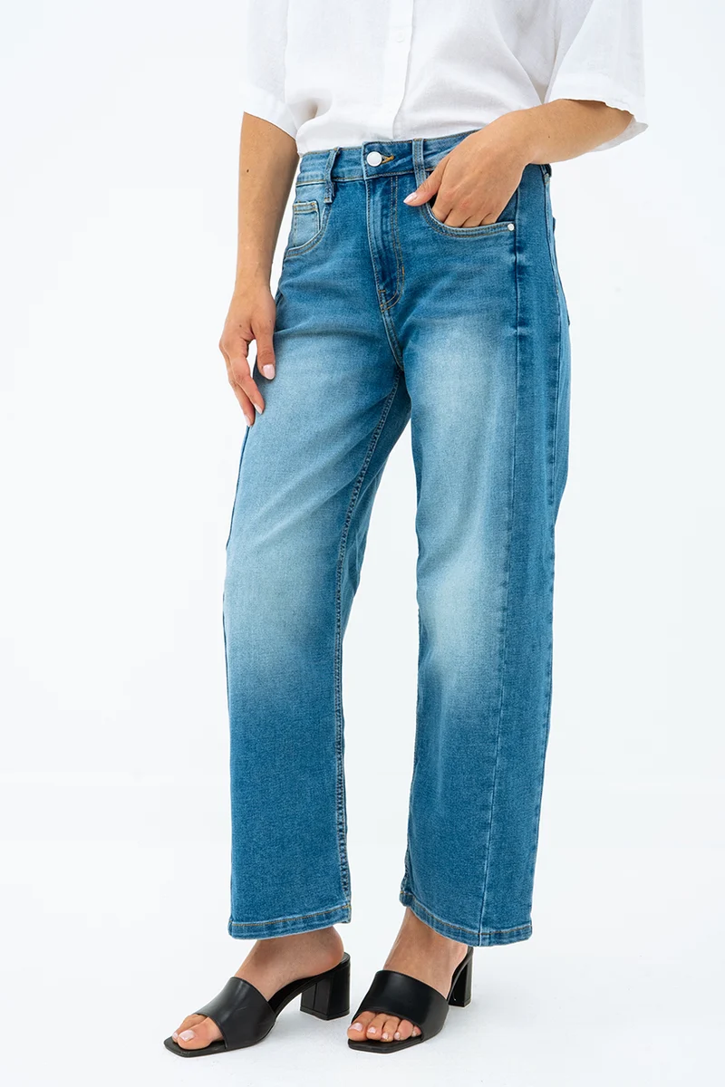 Le jeans taille haute jambe large par Suko