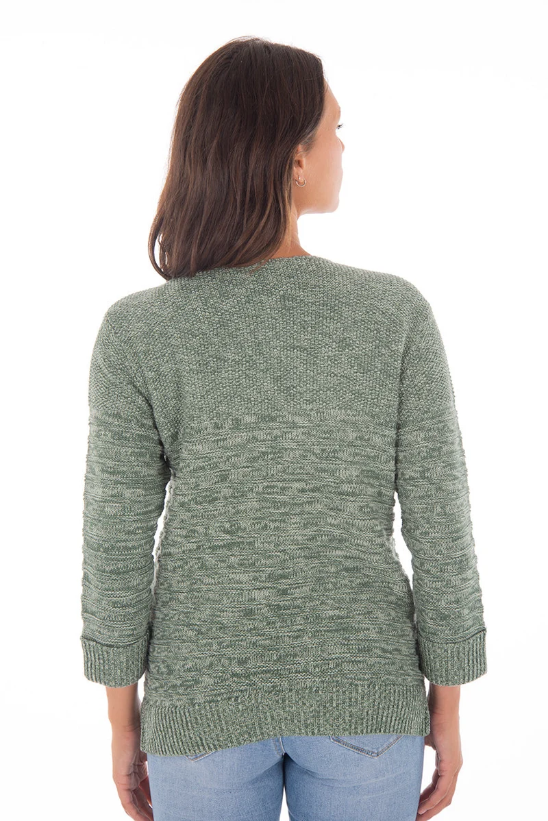 Chandail en tricot texturé col V