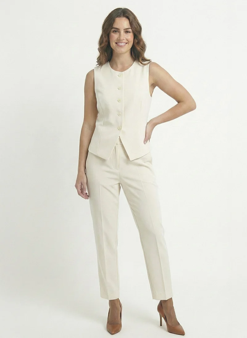Le pantalon taille haute simple