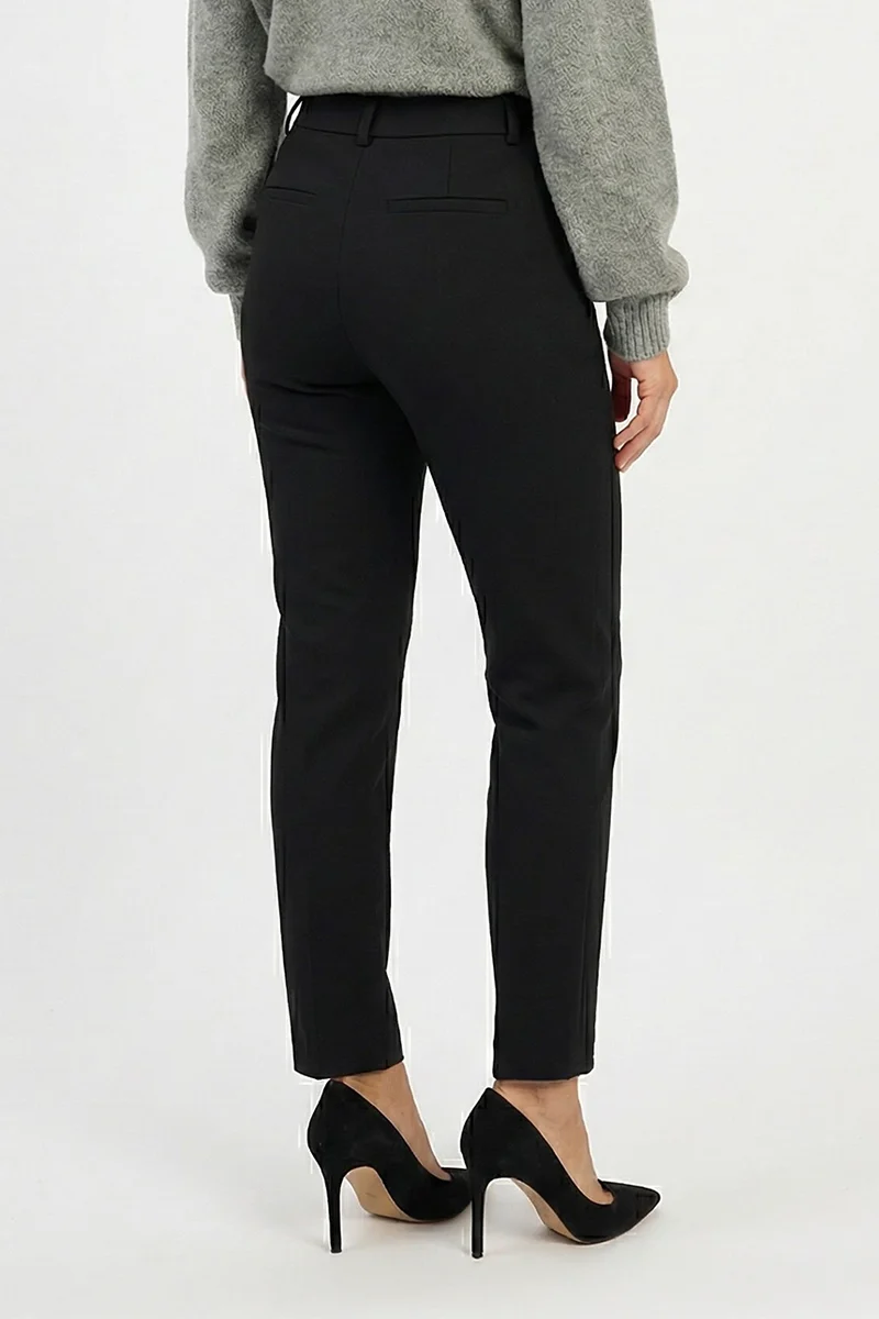 Le pantalon taille haute à deux boutons