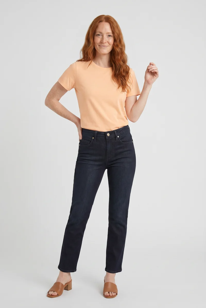 Le jeans semi-évasé bleu foncé | Modèle Sexy Boot