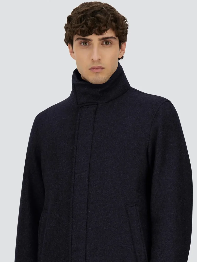 Manteau Herno marine en laine