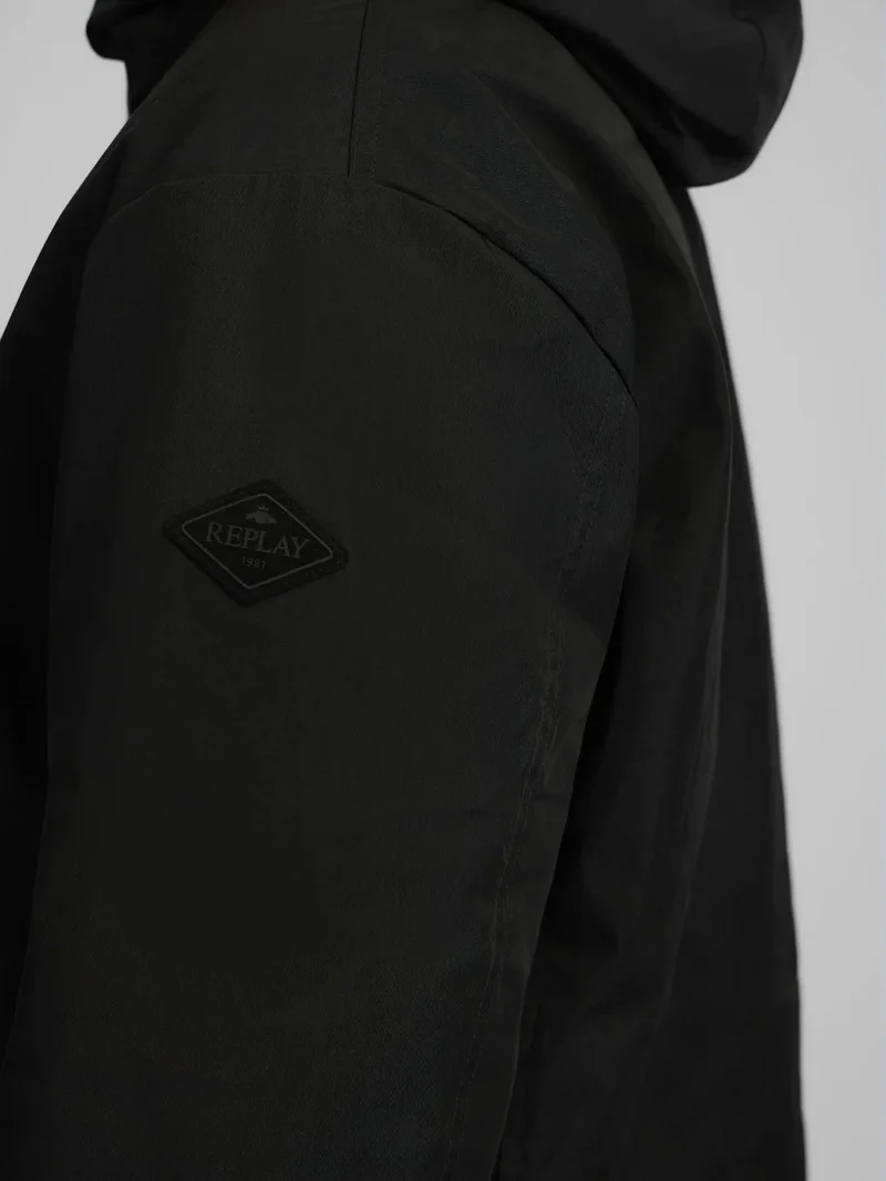 Parka imperméable Replay noire