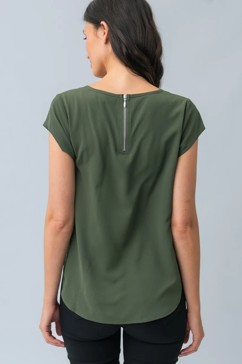La blouse unie texturée
