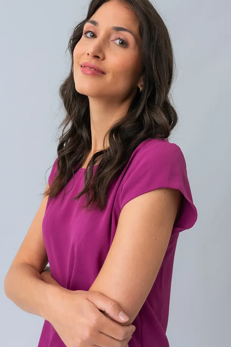La blouse unie texturée