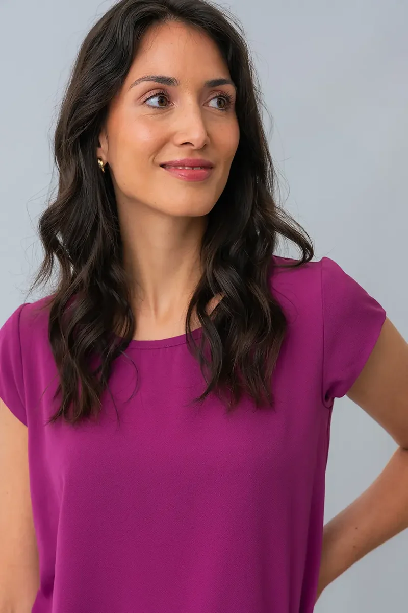 La blouse unie texturée
