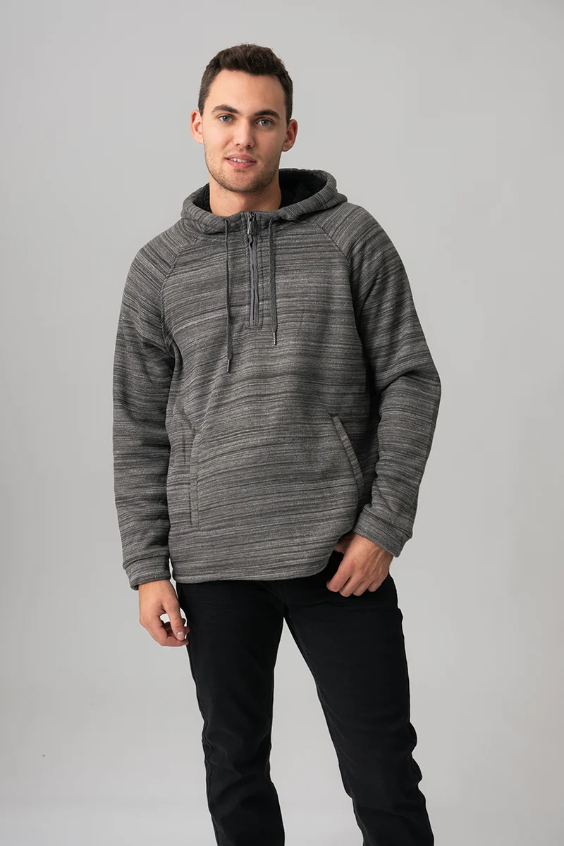 Le chandail demi-zip doublé de molleton