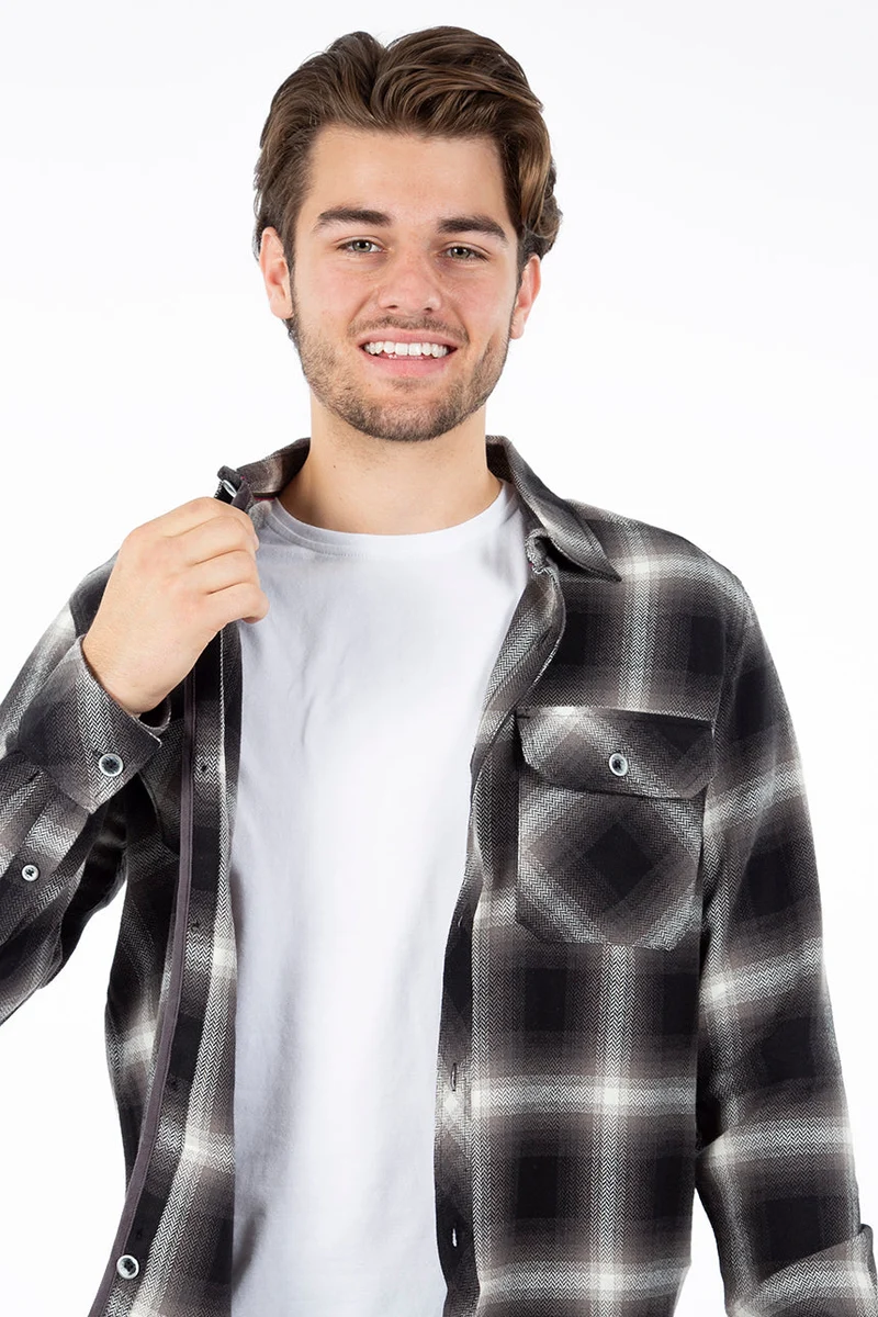 Chemise en flanelle à carreaux | Projek Raw | Modèle Lucian | 2 couleurs