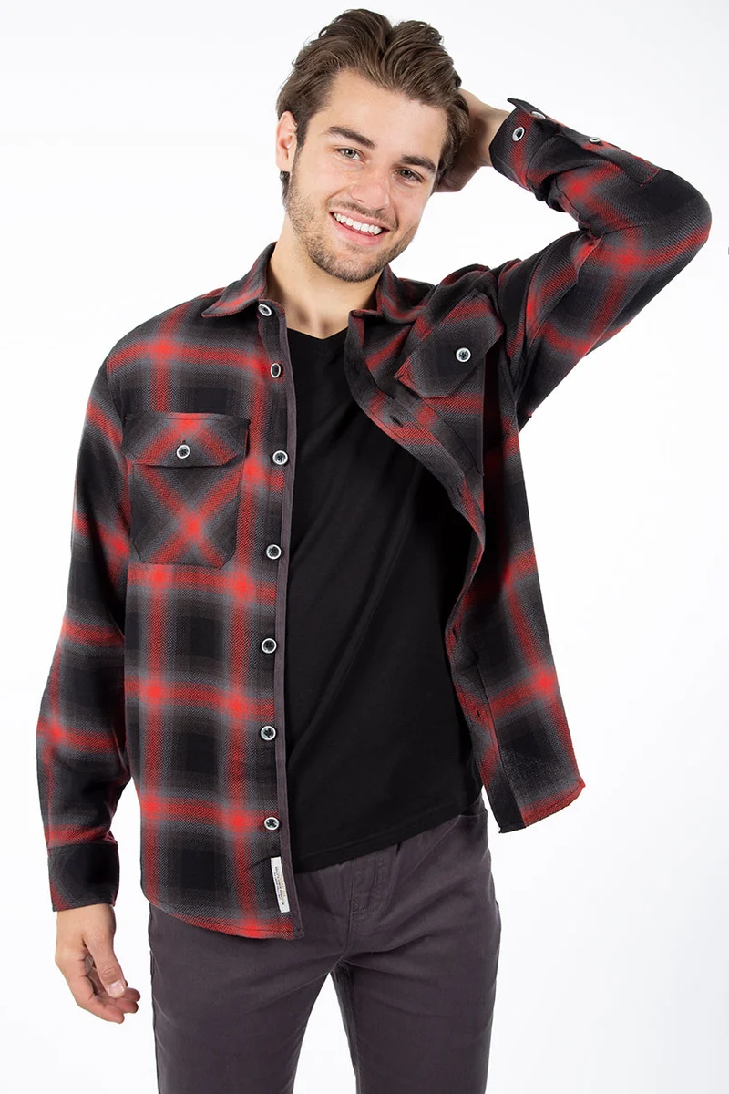 Chemise en flanelle à carreaux | Projek Raw | Modèle Lucian | 2 couleurs