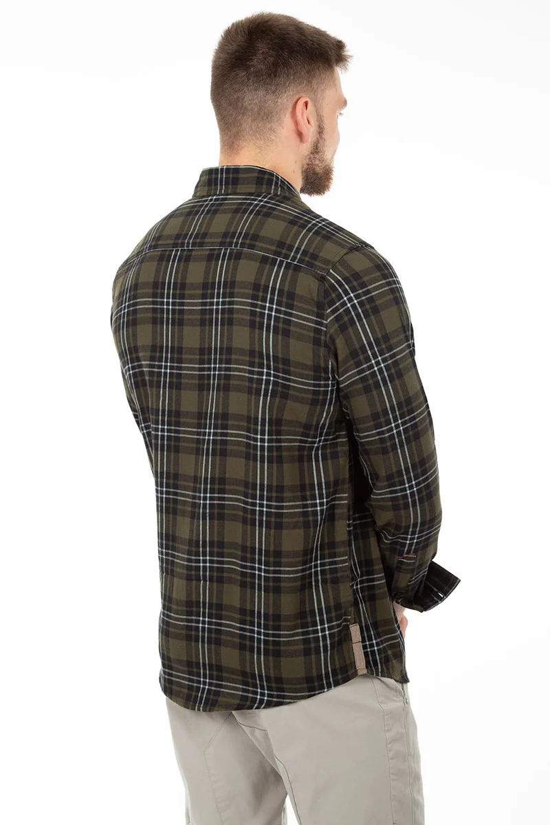 Chemise carreaux contrastants ultra douce | Projek Raw | Modèle Atheis