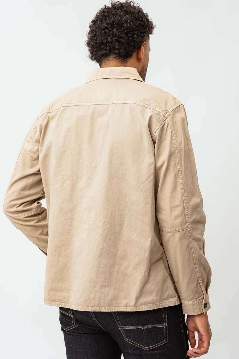 La surchemise en denim beige