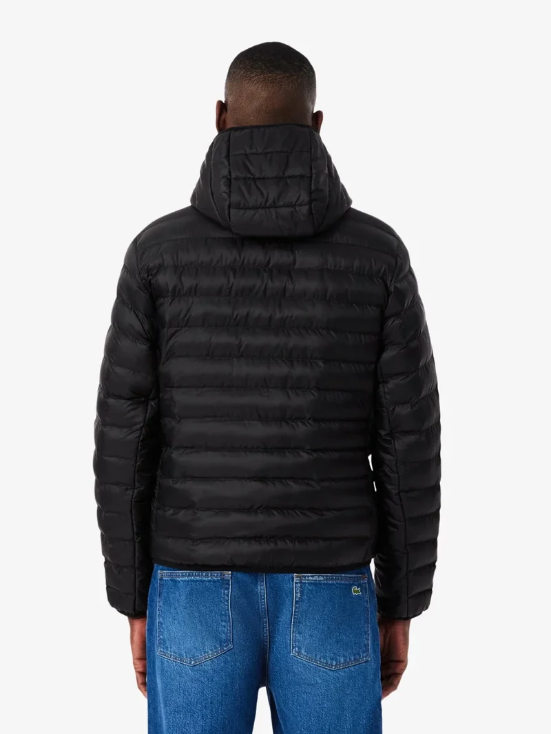Doudoune à capuche déperlante Lacoste noire
