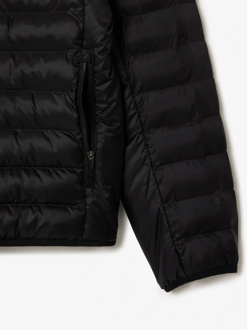 Doudoune à capuche déperlante Lacoste noire