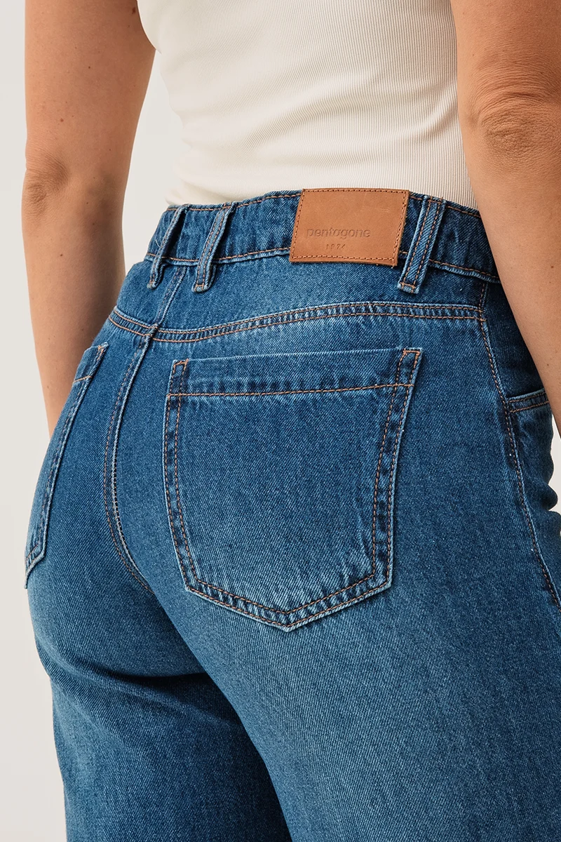 Le jeans bleu avec poches appliquées | Modèle Béa