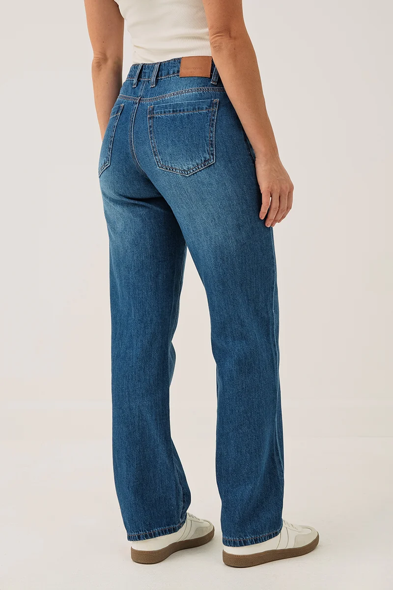 Le jeans bleu avec poches appliquées | Modèle Béa