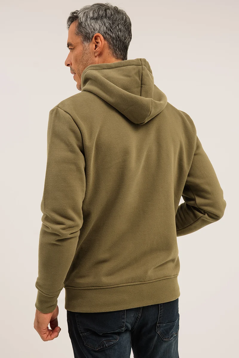 Le cardigan kangourou à capuchon uni