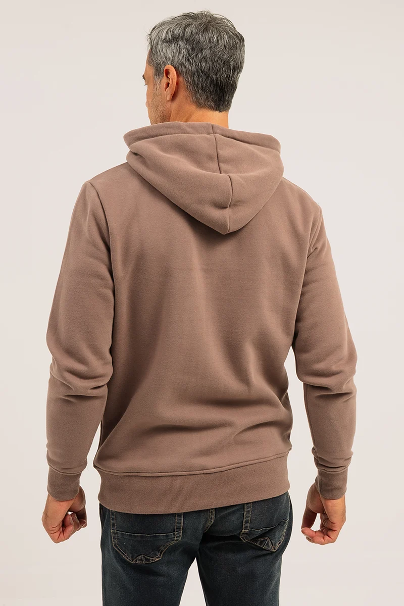 Le cardigan kangourou à capuchon uni