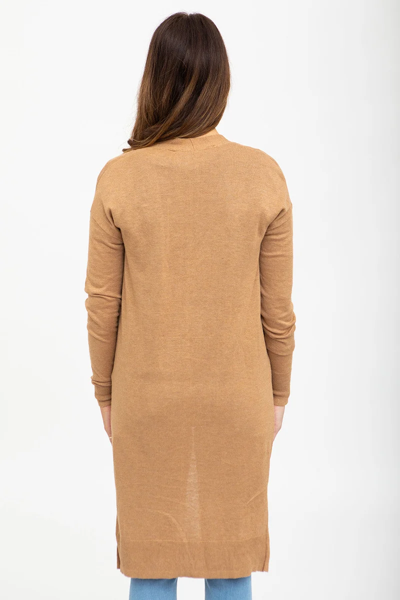 Cardigan long forme ouverte | 3 couleurs
