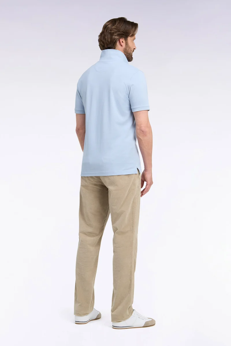 Pantalon chino sans plis en velours côtelé beige coupe regular