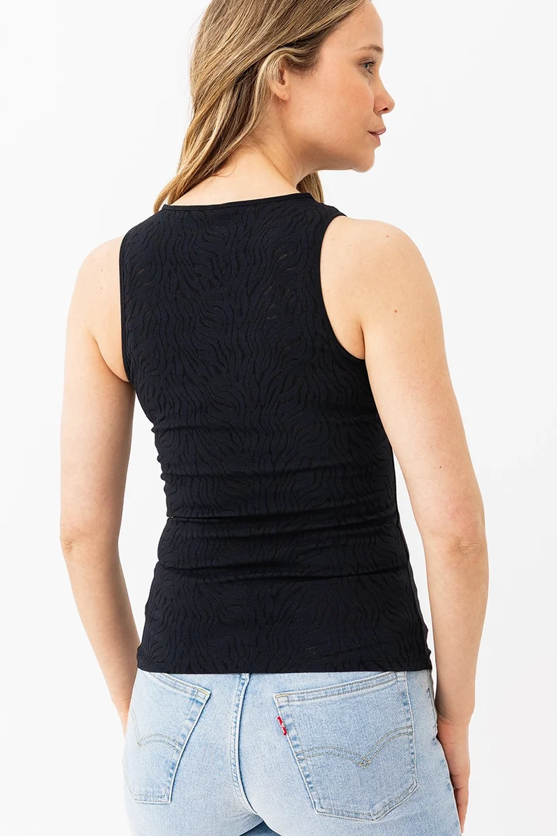 La camisole diaphane imprimé animal