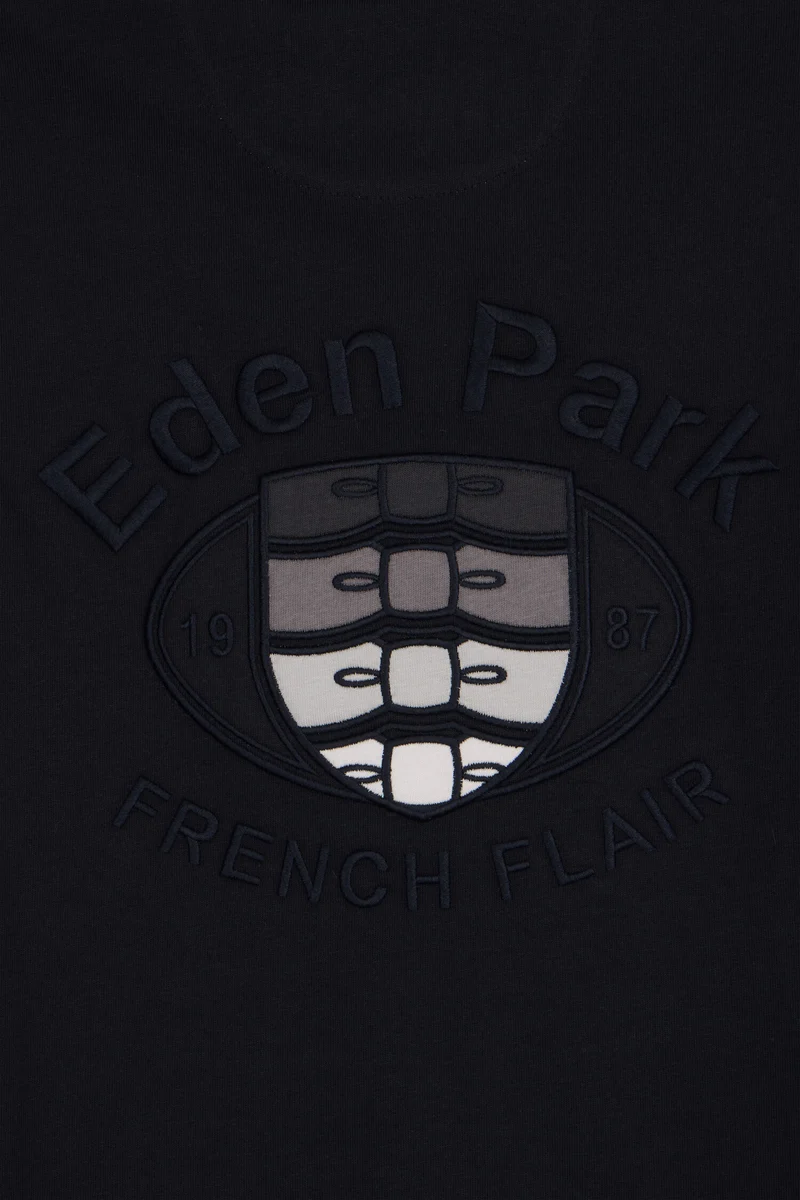 T-shirt à manches courtes bicolore gris coupe droite