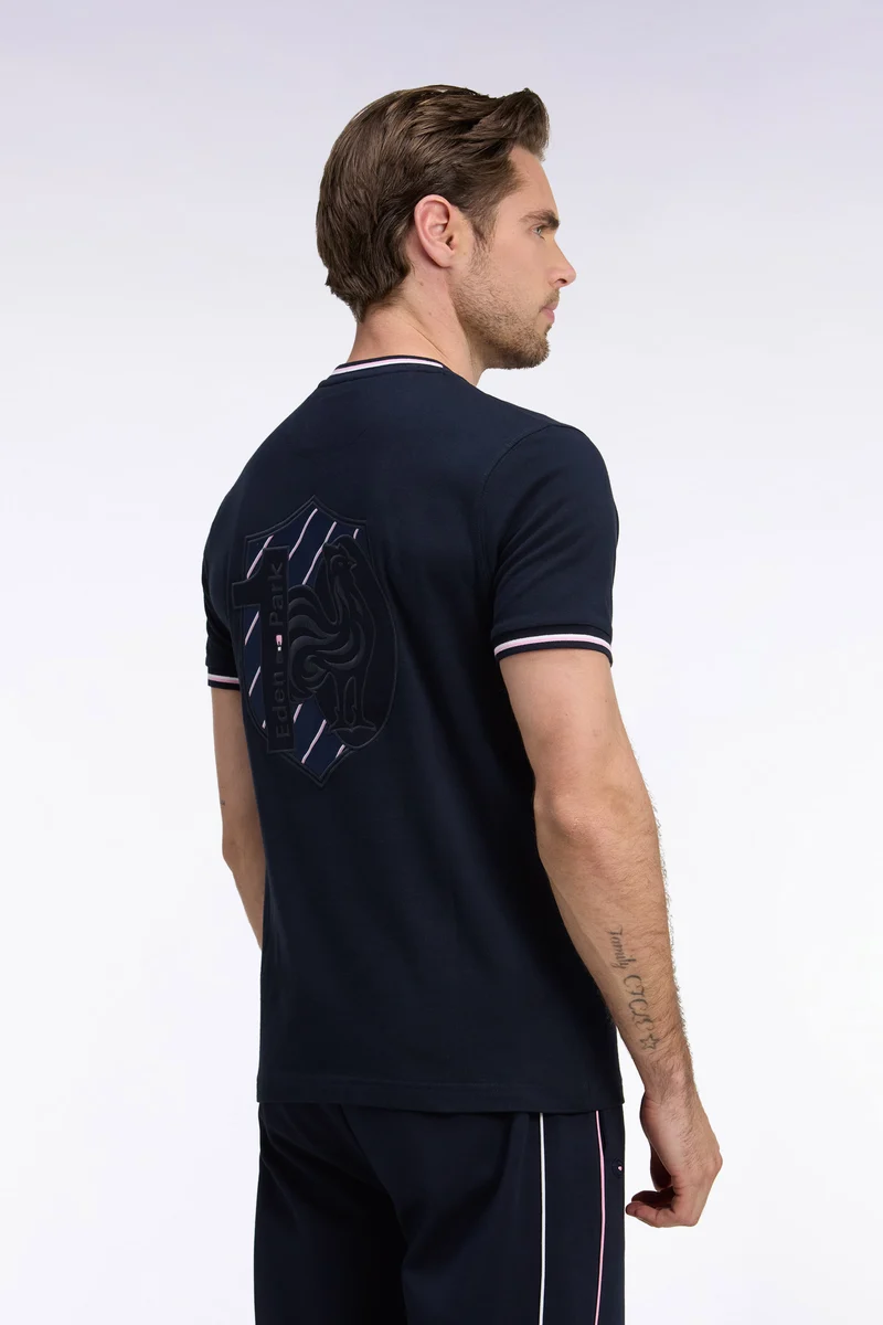 T-shirt manches courtes marine XV de France coupe droite