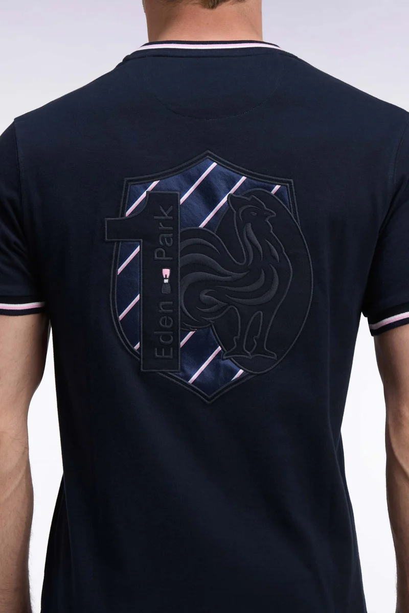 T-shirt manches courtes marine XV de France coupe droite