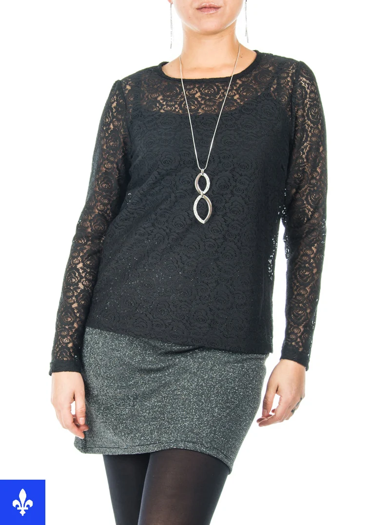 Blouse en dentelle | Fabriquée au Québec