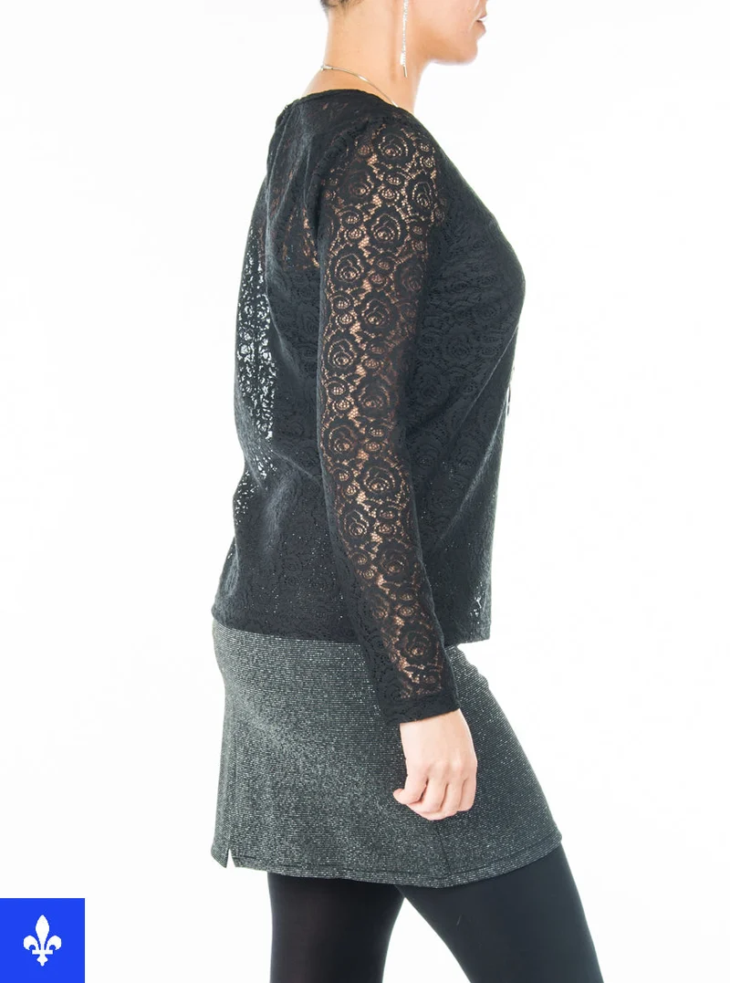 Blouse en dentelle | Fabriquée au Québec