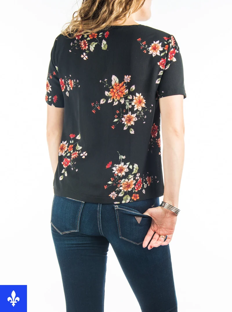 Blouse cache-coeur | Fabriquée au Québec