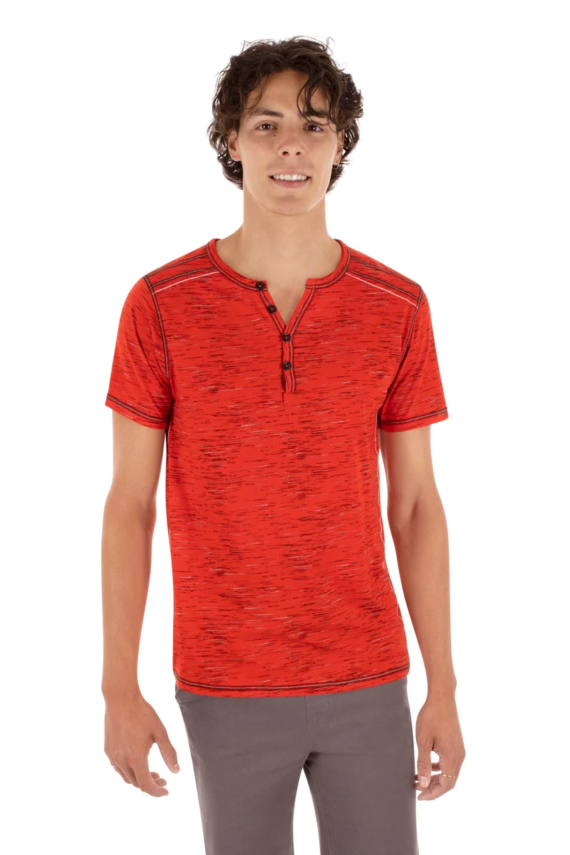 T-shirt imprimé coutures contrastes | 5 couleurs