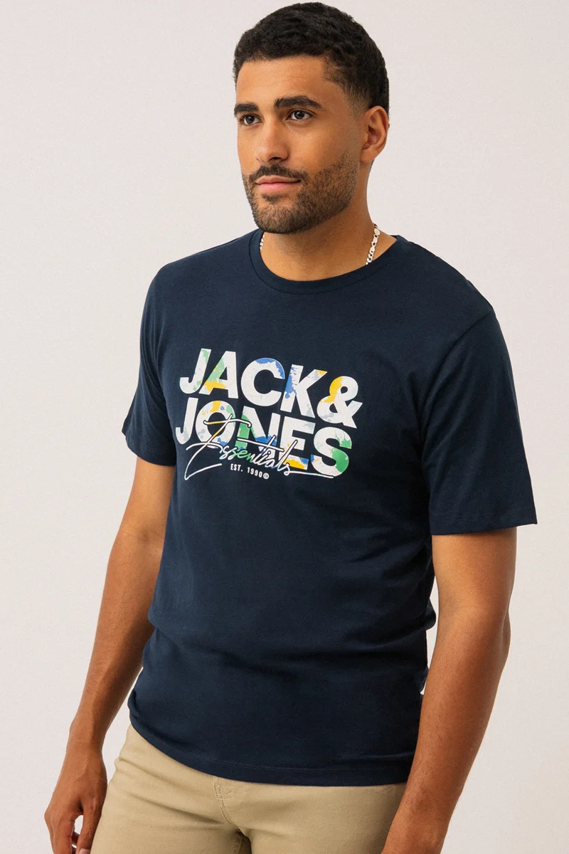 Le t-shirt imprimé logo taches de peinture par Jack & Jones
