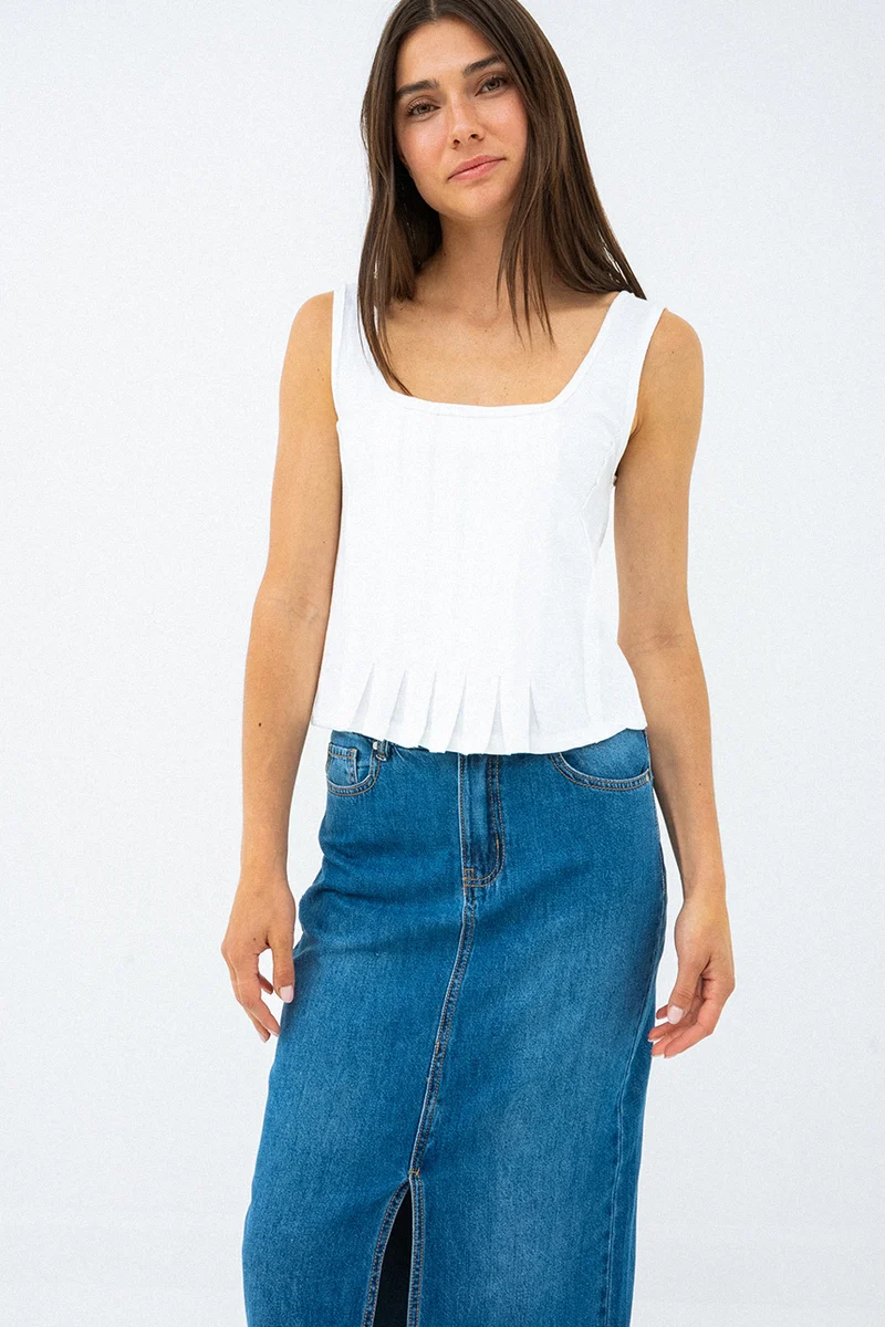 La camisole courte en jersey