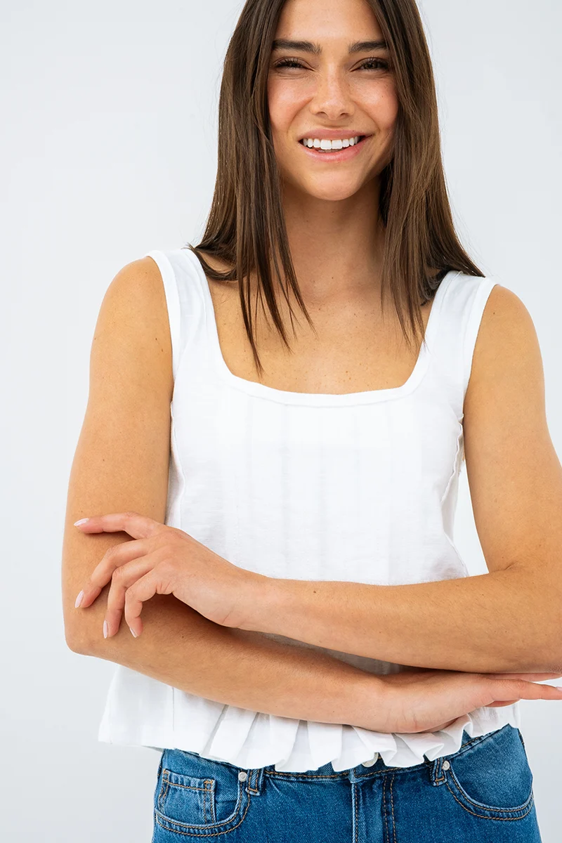 La camisole courte en jersey
