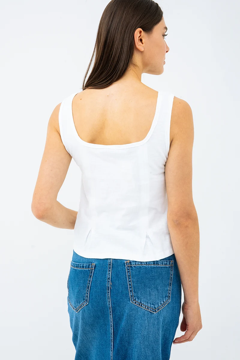 La camisole courte en jersey