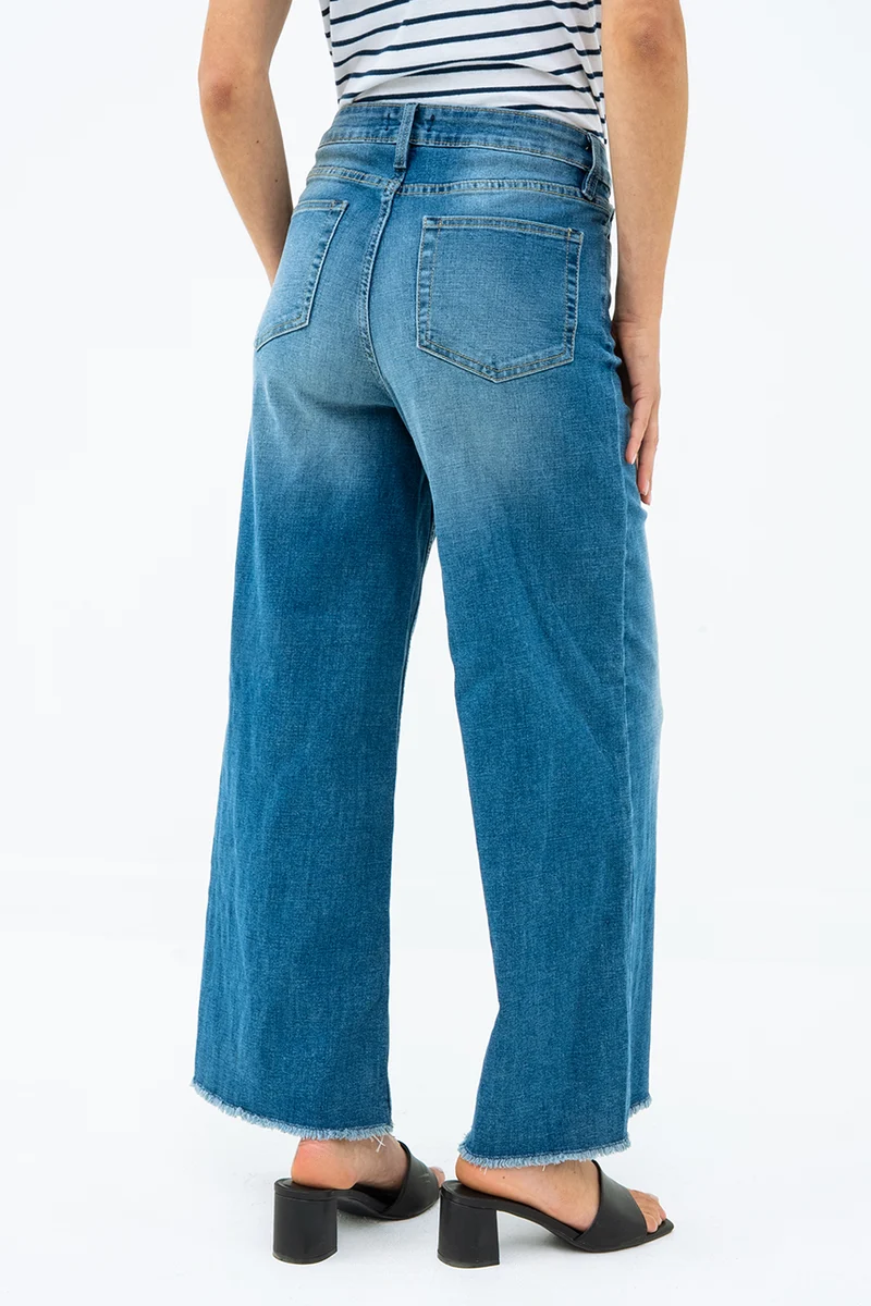 Le jeans court jambe large par Suko