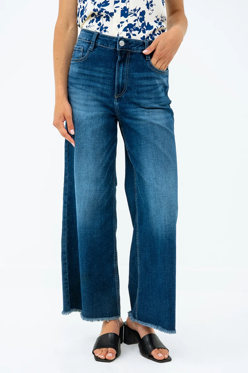 Le jeans court jambe large par Suko