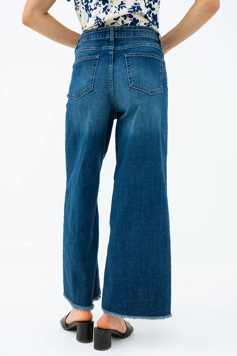 Le jeans court jambe large par Suko