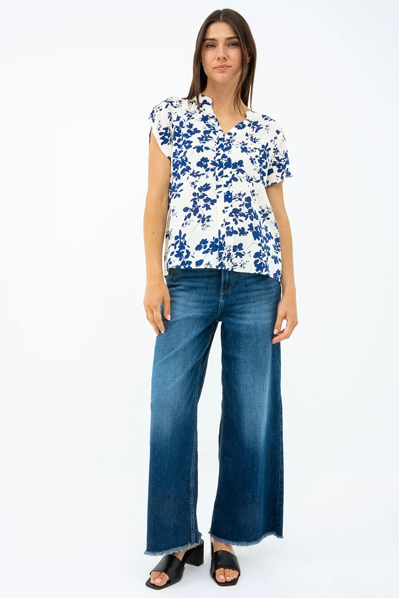 Le jeans court jambe large par Suko