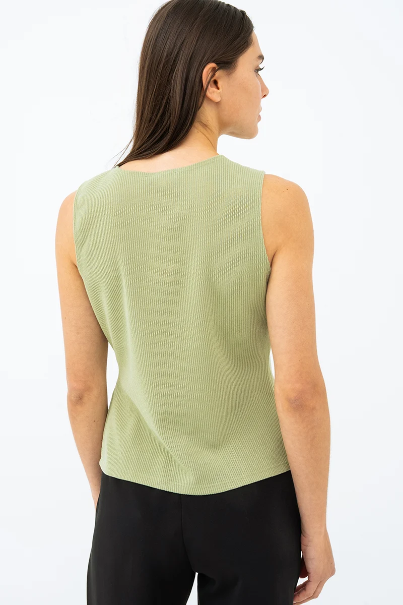 La camisole uni aspect veste