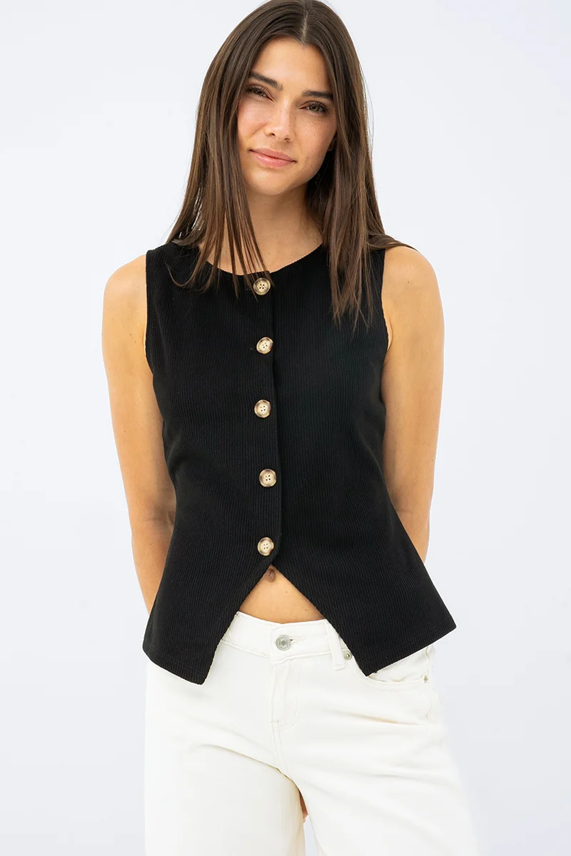 La camisole uni aspect veste