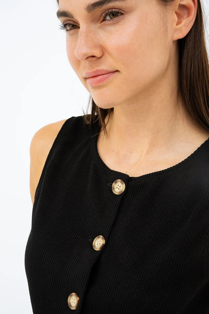 La camisole uni aspect veste