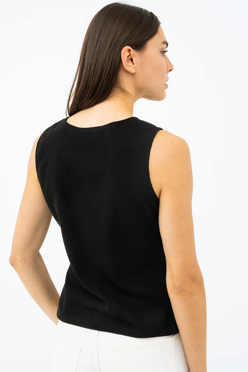 La camisole uni aspect veste