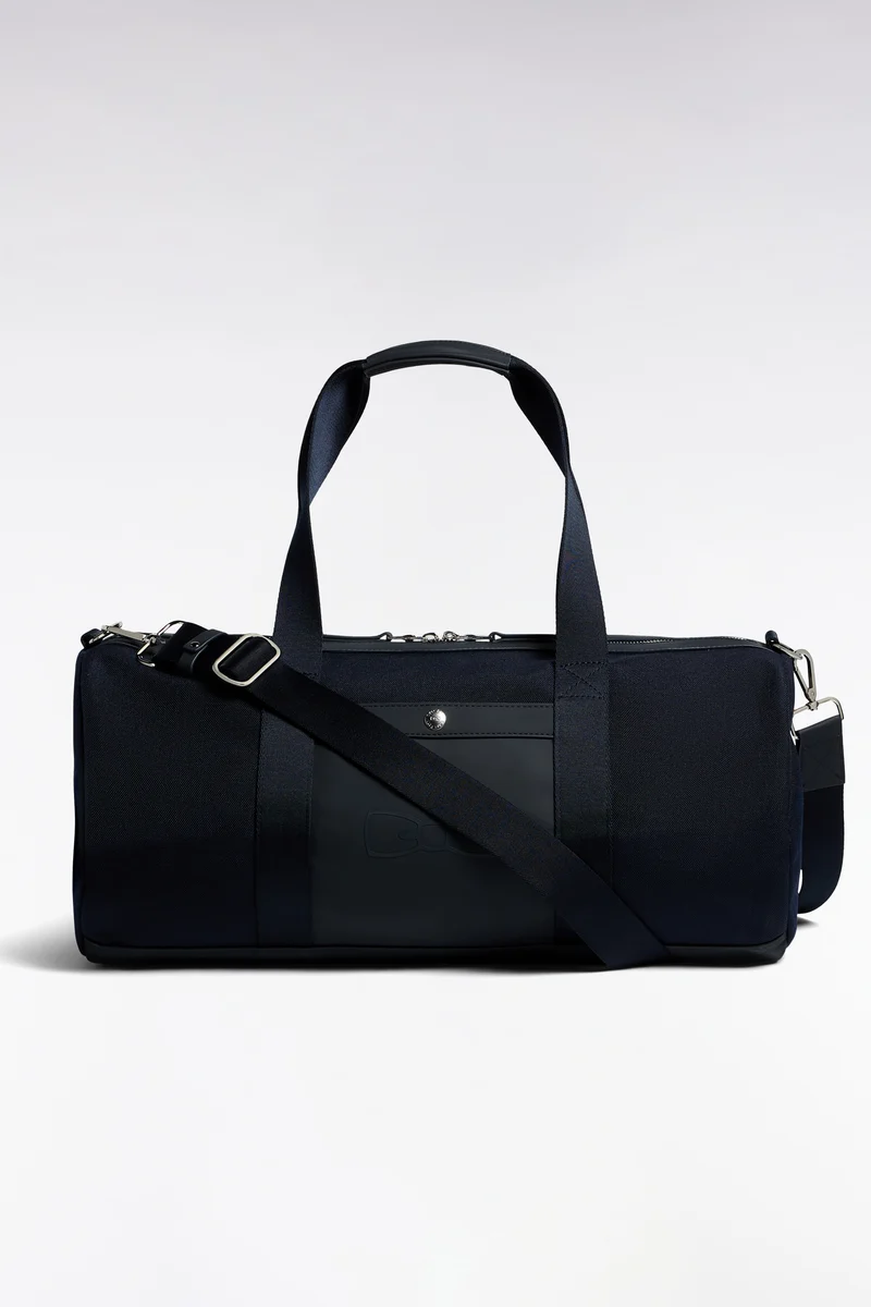 Sac de sport polochon en gomme et nylon marine