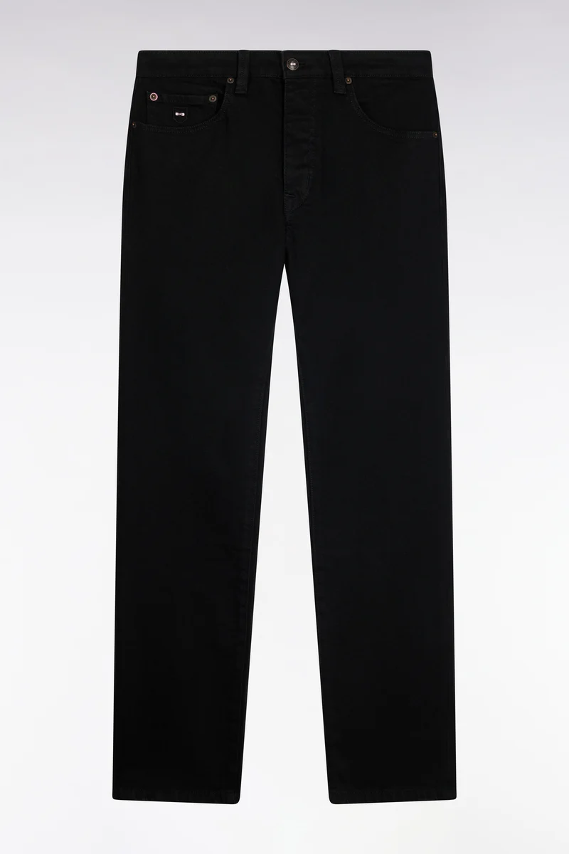Jean en denim stretch one wash noir coupe regular