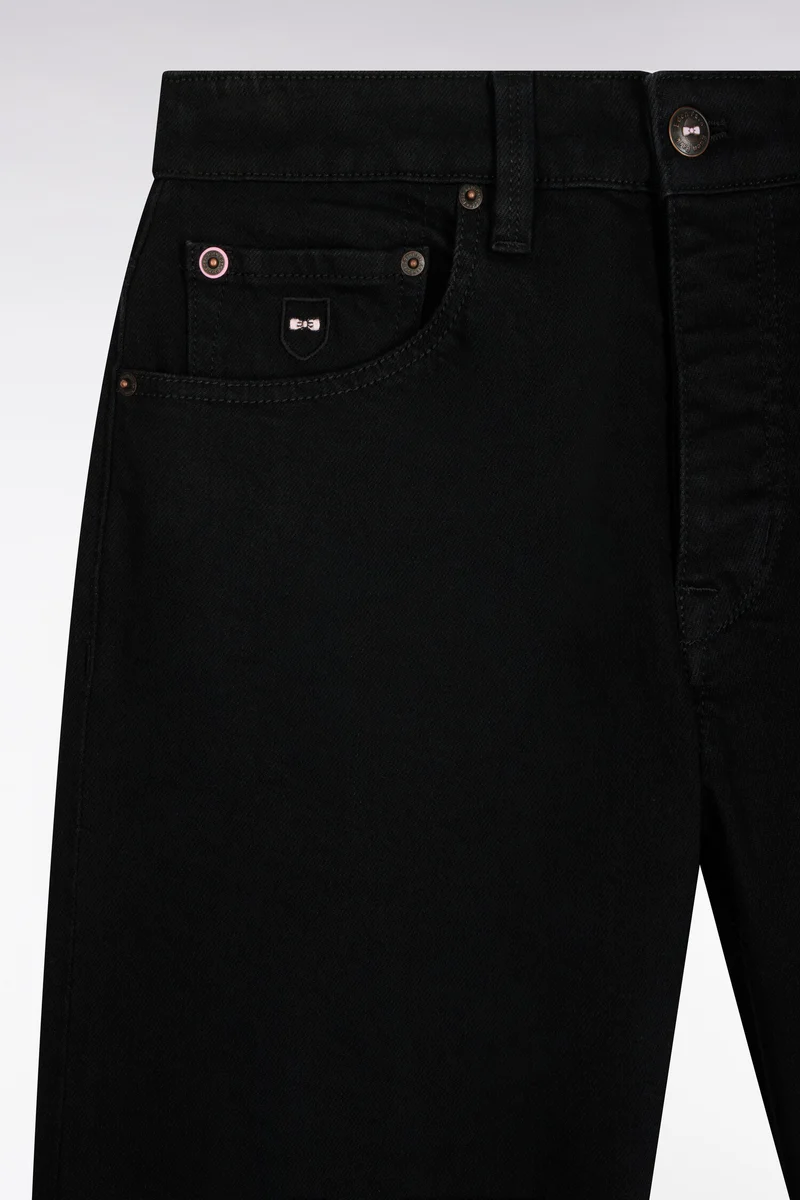 Jean en denim stretch one wash noir coupe regular