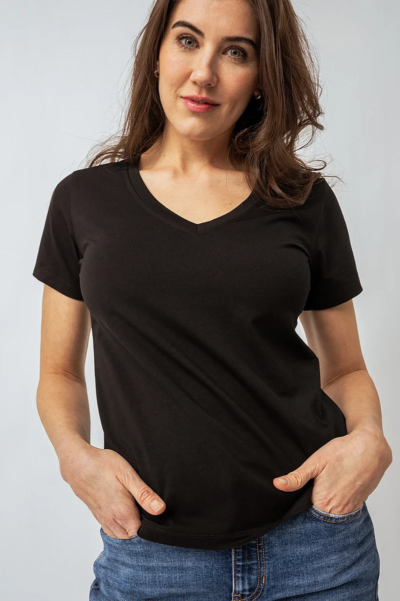 Le t-shirt basique col V