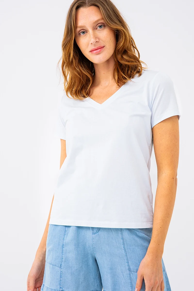 Le t-shirt basique col V