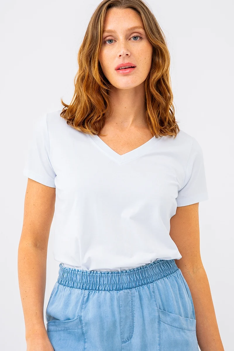 Le t-shirt basique col V